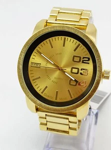 Men's Gold Plated Round Fashion Wrist Watch #54 - Picture 1 of 4