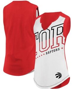 Toronto Raptors Majestic Women's Relevant Play Sleeveless White/Red T-Shirt XL
