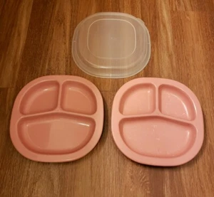 Rubbermaid Microondas Calentables Platos Divididos Rosa Malva Lote de 2 PlatosUna Tapa - Imagen 1 de 9