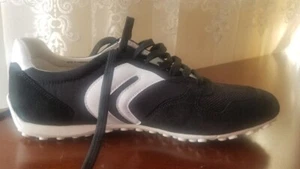 New in Box Geox Sneakers Leather Bk/W EUR 40 US 10 - Picture 1 of 16