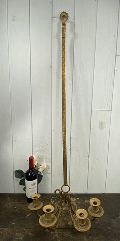 Antique French Louis XVI Style Fire Gilt Bronze Hanging Wall Sconce Serpent Head Cover