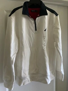 $89.50 NUEVO CON ETIQUETAS HOMBRE CHAQUETA SUÉTER NÁUTICA MEDIANA CALIDAD ELEGANTE CREMALLERA BONITA - Imagen 1 de 7