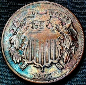 1866 2 Cent Coin - Picture 1 of 2