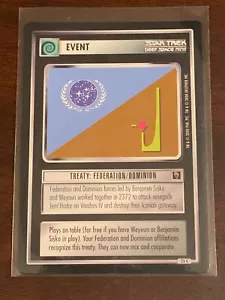 Star Trek CCG Mirror Mirror Treaty Federation Dominion - Picture 1 of 2