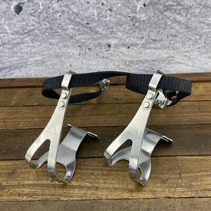 Vintage Gary Fisher Pedal Toe Clip Set Large L 90s MTB 80s Steel Eroica   Japan - Picture 1 of 11