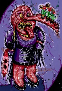 GPK SKETCH ART 8 X 12 INCH, HAND DRAWN, INKS, HORROR ART, WITCHY WINNIE - Picture 1 of 1