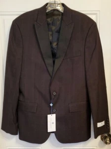 Ryan Seacrest Distinction Mens Two Button Blazer Jacket, Burgandy - 38 Regular - Picture 1 of 10