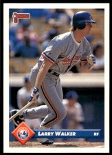 1993 Donruss Baseball Card Larry Walker C Montreal Expos #540