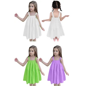 Vestito bambina linea A estivo dolce prendisole carino principessa casual torta - Foto 1 di 19