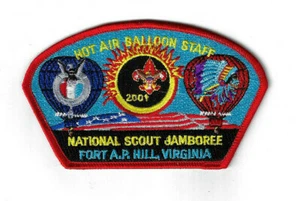 BSA Hot Air Balloon Staff Patch 2001 National Jamboree JSP RED BDR [LA106] - Picture 1 of 1