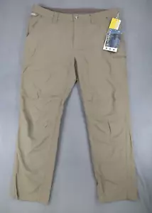 Exofficio Pants Mens 38x32 Flat Front Tan Khaki Ripstop Stain Resistant New - Picture 1 of 7