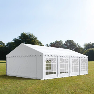5x8m PVC Partyzelt Bierzelt Zelt Gartenzelt Festzelt Pavillon weiß NEU - Bild 1 von 4