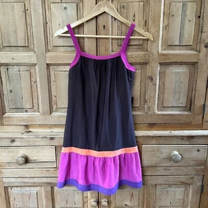 prAna kleines braunes lila Badekleid aktiv sportlich synergie gestreift Farbblock - Bild 1 von 12