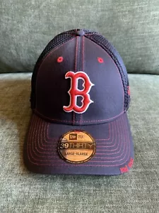 New Era Boston Red Sox Navy Blue Neo Bosred Team 39THIRTY Stretch Fit Hat L/XL - Picture 1 of 5