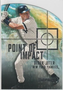 DEREK JETER New York Yankees 2000 Skybox POINT OF IMPACT Baseball Card DIE-CUT! - Picture 1 of 2