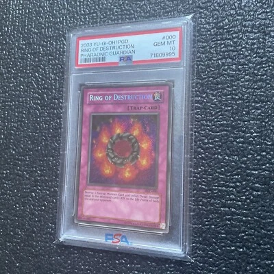 Yugioh! Ring of Destruction PGD-000 Secret Rare Unlimited Graded PSA 10 GEM MT - Image 1 of 2