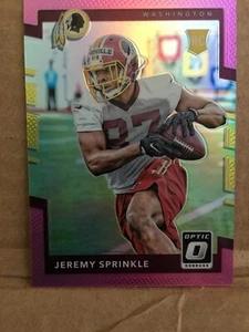 Jeremy Sprinkle 2017 Donruss Optic #115 PINK PARALLEL WASHINGTON REDSKINS - Picture 1 of 2