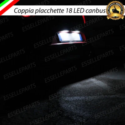 PLACCHETTE A LED LUCI TARGA 18 LED SPECIFICHE RENAULT MEGANE MK2 6000K NO ERROR - Immagine 1 di 4