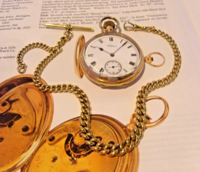 Reloj Bolsillo Cadena Victoriano Años 1890 Grande Latón Albert Por Thomas Hopwood 38.7g Foto 1 de 4