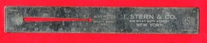 (Pgasteelers1) I. Stern & Co Wire-Meter - New York City, NY.. 6" Medal Ruler - Bild 1 von 2