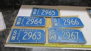 5 New Old Stock 1967 Kansas Truck License Plate Liberal Seward County Lot A - Picture 1 of 2