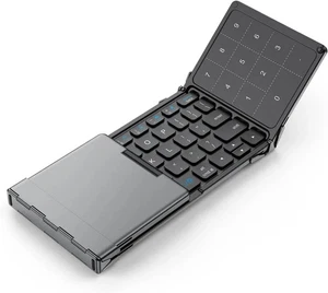iClever Tri-fold Wireless Keyboard Folding Bluetooth USBTouchpad IC-BK18 - Picture 1 of 4