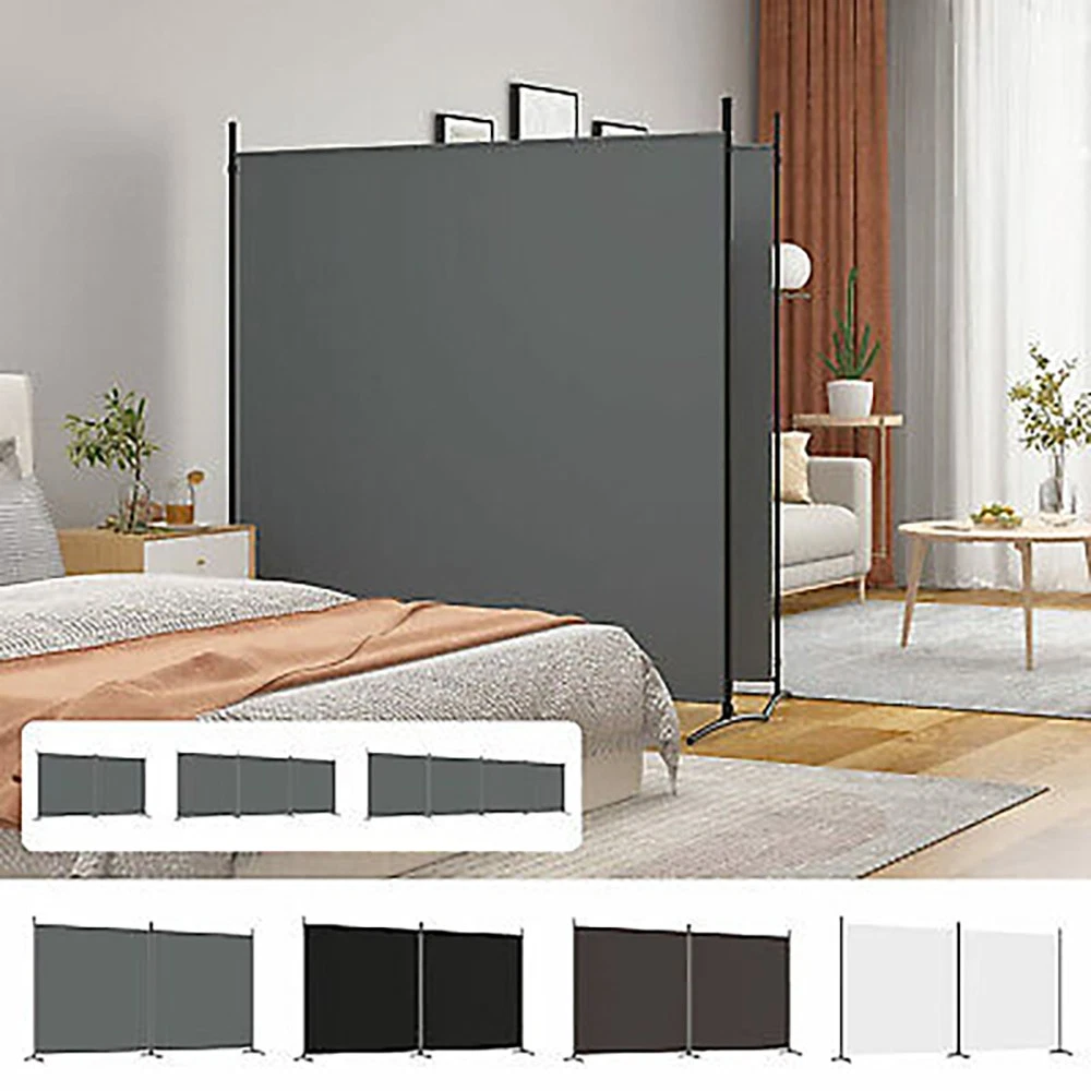 Textilene Privacy Screen VidaXL 6-Panel Room Divider Screen - Acacia ...