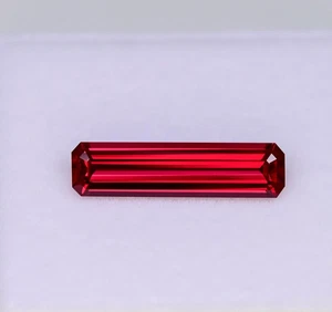 4.75 Ct GIE Certified Natural Mozambique Red Ruby Emerald Cut Loose Gemstone - Picture 1 of 2