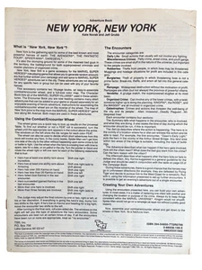 Vintage Marvel Super Heroes Role-Playing Game New York TSR 6863 Superheros RPG - Picture 1 of 8