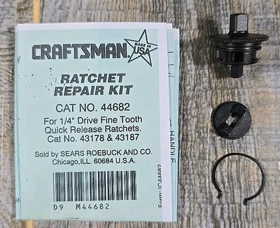 MADE IN USA Craftsman 44682 1/4” Drive QR Ratchet Repair Kit for 43178 43187 - Image 1 of 4
