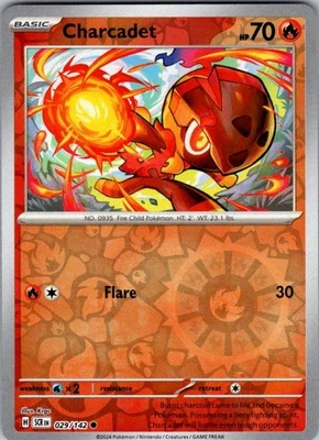 Pokemon | SV07: Stellar Crown | Charcadet | 029/142 | Reverse Holo | NM - Image 1 of 2