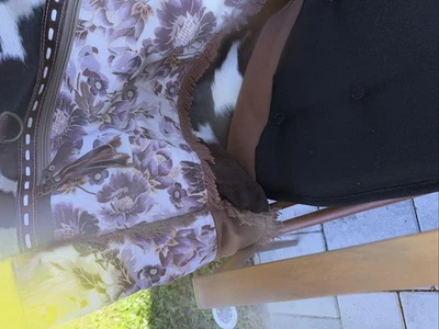 Bolso de fin de semana de cuero occidental Myra para mujer - algodón y lona reciclada boho Foto 1 de 4