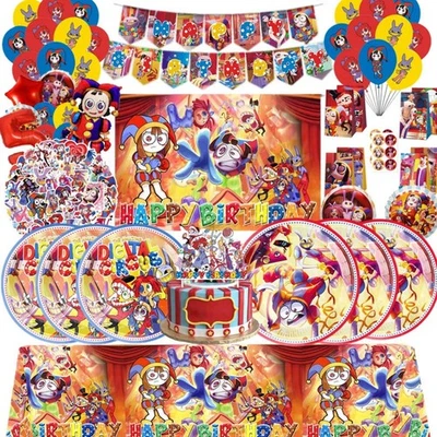The Amazing Digital Circus Birthday Party Decorations Tableware Cups Plate Napki