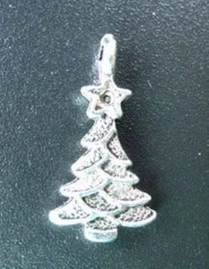 100 Stück Tibetischer Silber Stern Weihnachtsbaum Tropfen 21 mm R62 - Bild 1 von 1