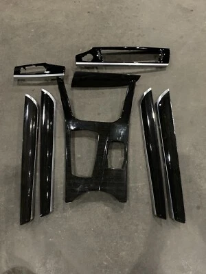 Juego de molduras negras piano antracita BMW X3 F25 11-17 acento interior M-Sport OEM Foto 1 de 4