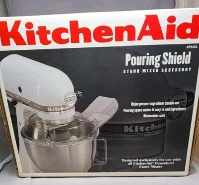Kitchen Aid Pouring Shield 2pc Clear Plastic Comes With NEW  WIP - Image 1 of 4