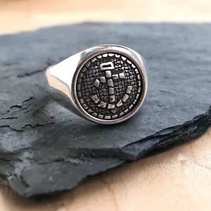 Anello di Ancoraggio Uomo Argento 925 Ancora Gioielli Uomo Nautico Anello Sigillo Marinaio - Foto 1 di 11