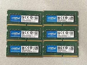 CRUCIAL 24GB(6x4GB) DDR4-2400 SODIMM DESKTOP MEMORY CT4G4SFS824A.C8FADP - Picture 1 of 3