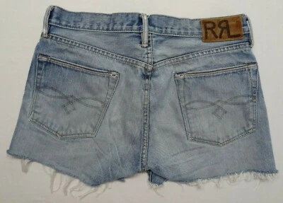 RRL Double-RL Ralph Lauren 31 Button-Fly Cut-Off Denim Shorts Selvedge Redline - Image 1 of 4