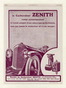 "CARBURATEUR ZENITH" Annonce originale entoilée L'ILLUSTRATION 03/01/1925 - Picture 1 of 1