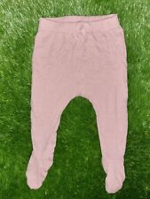 George Baby Girls 3-6M Pink Cotton Basic Elastic Waistband Joggers 