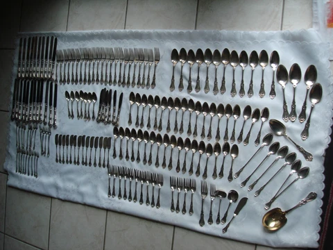 Vintage Whiting VIOLET Sterling Silver Flatware Set 173 pcs Various Monograms Cover
