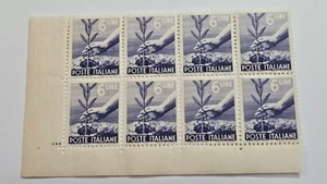 Italy Stamp Sc472A, 6L. Planting Tree blk of 8, MNH F/VF CV$60.00 (50401) - Picture 1 of 2