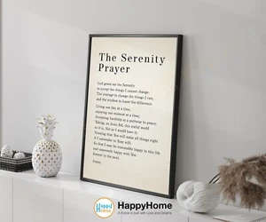 The Serenity Prayer Wall Art God Grant Me Scripture Christian Print Decor -P779 - Picture 1 of 16