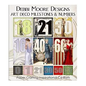 Debbi Moore Designs Art Deco Milestones & Numbers CD Rom (326280) - Picture 1 of 3