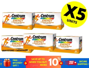 New Centrum Energy B-Vitamins and Minerals+Vitamin C & E 60s ( 5 BOX ) - Picture 1 of 10