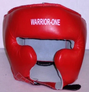 NEW! Warrior-One Boxing Headgear Head guard + Lining - Red - MMA Head Gear - XL - Picture 1 of 2