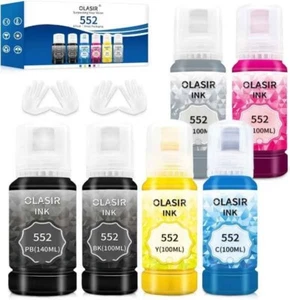 Paquete combinado de 6 tintas para impresora 552 cian magenta amarillo gris negro PB -1P - Imagen 1 de 6