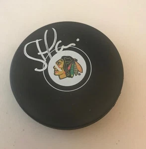 Steve Larmer signed Chicago Blackhawks puck autographed Hawks - Picture 1 of 1
