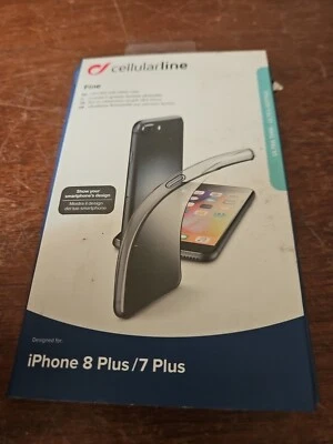 Custodia protettiva Cellularline Fine Apple iPhone 7 8 Plus + cover gomma cellulare - Immagine 1 di 2